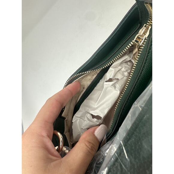 GUESS Glimmer Small Top Zip Shoulder Bag - Forest Green - Picture 3 of 3